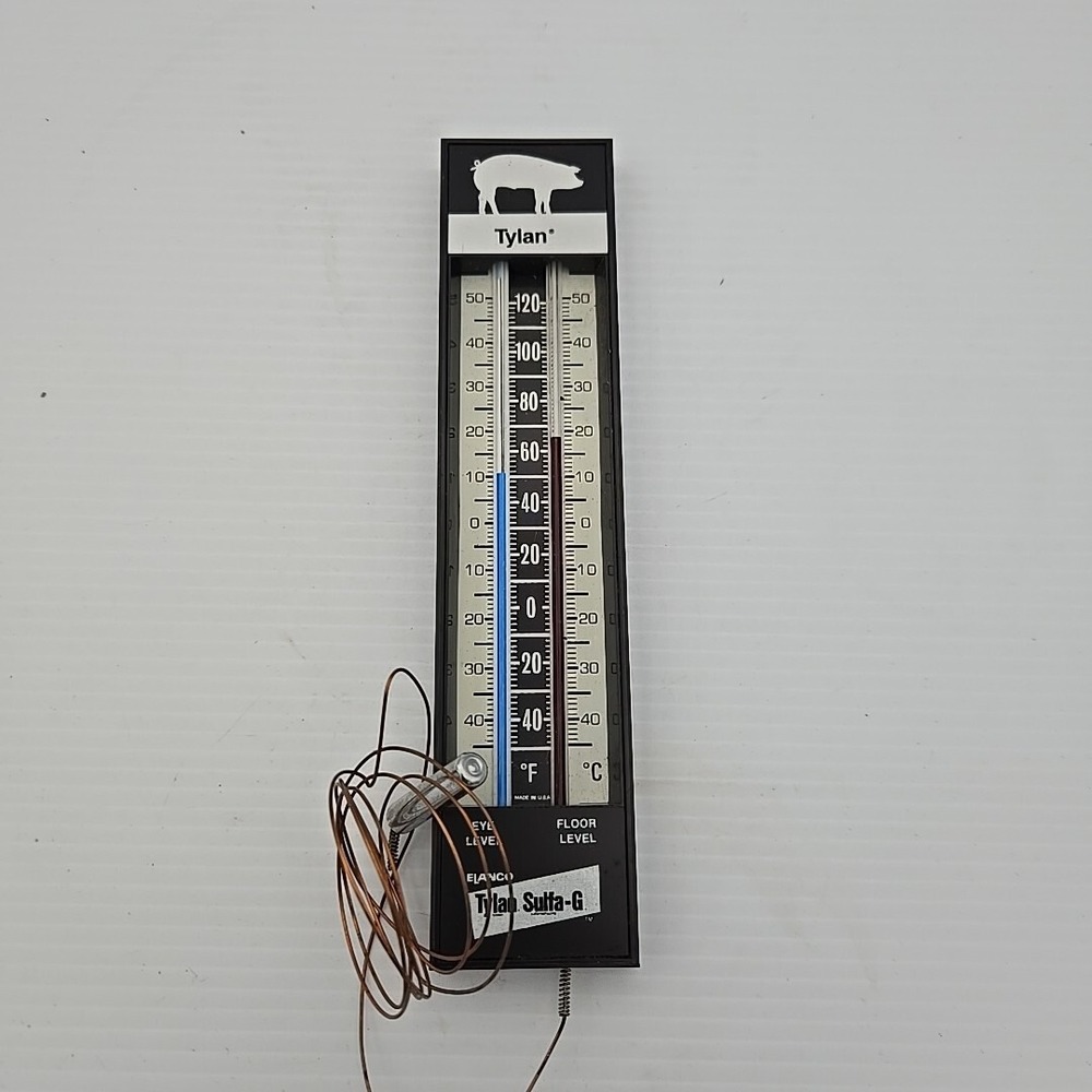 Vintage Tylan Sulfa G Thermometer Springfield Palisades Pork